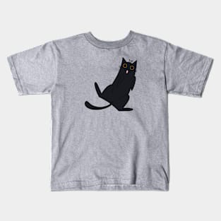 Cute Black Cat Funny Kids T-Shirt